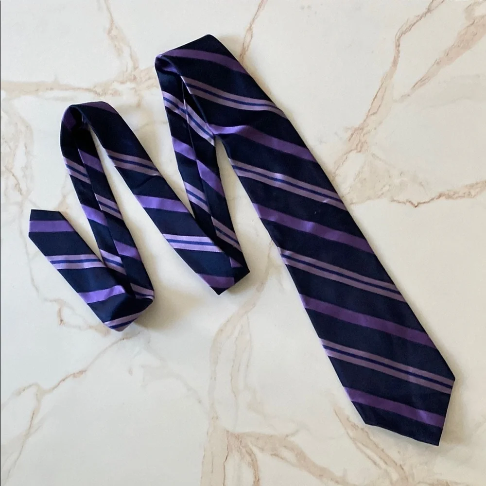 Purple Striped Men's Tie